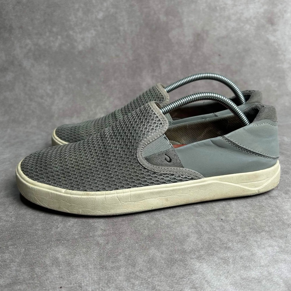 OluKai Lae'ahi Mens 10 Grey Mesh Slip On Sneakers 10443-2525 Casual Shoes - Picture 2 of 9